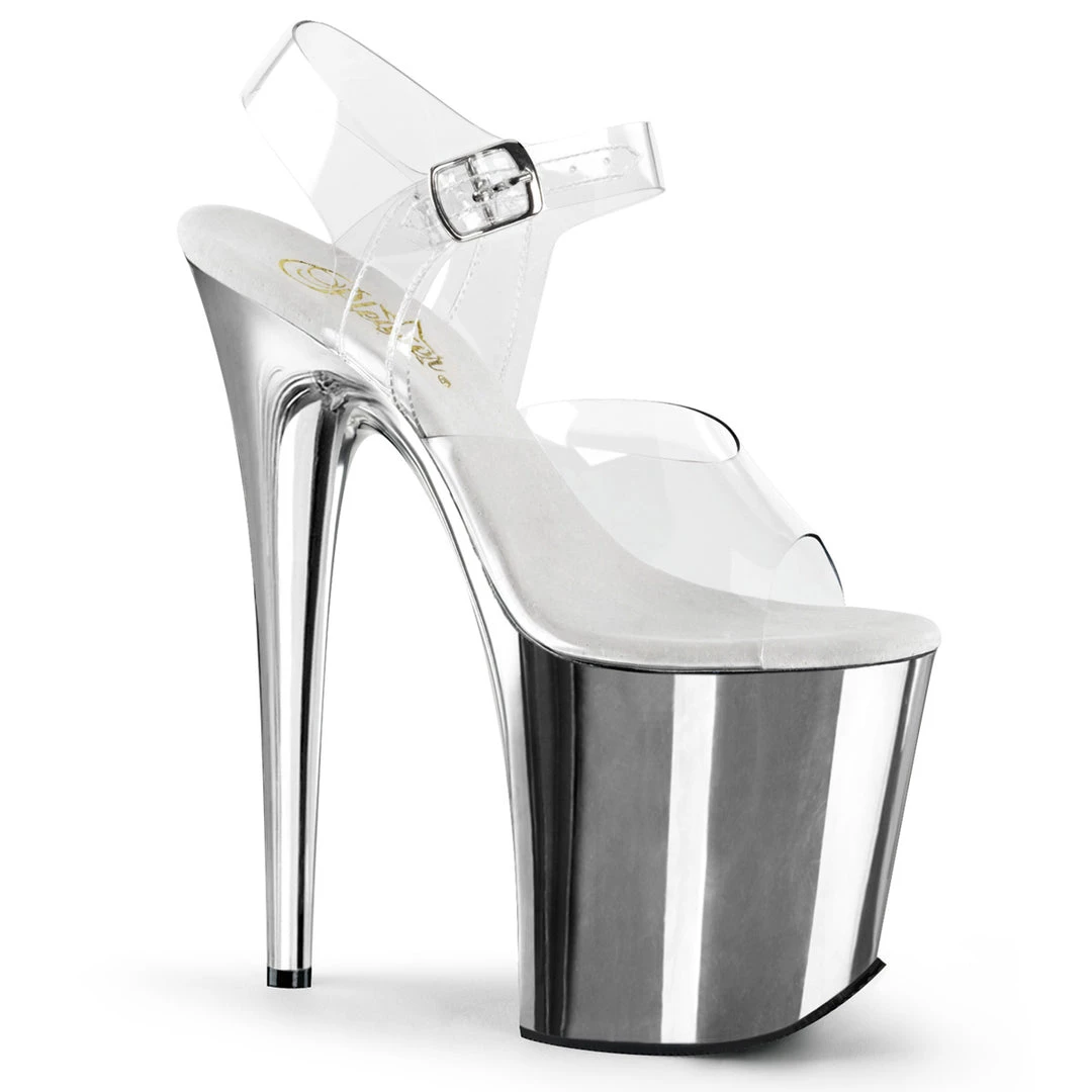 Pleaser Direct Flamingo 808 Silver Chrome Platforms 1 Pleaser Direct Flamingo 808 Silver Chrome Platforms