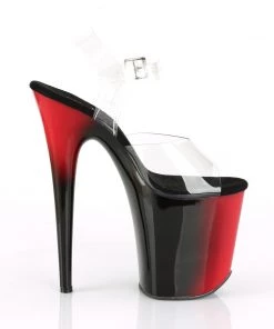 Pleaser Direct Flamingo 808BR Black And Red Platforms