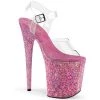 Pleaser Direct Platform Shoes Flamingo 808CF Pink Confetti Platform Heels