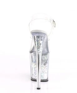 Pleaser Direct Flamingo 808GF Silver Multi Glitter Platforms 8 Pleaser Direct Flamingo 808GF Silver Multi Glitter Platforms
