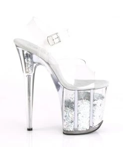 Pleaser Direct Flamingo 808GF Silver Multi Glitter Platforms 9 Pleaser Direct Flamingo 808GF Silver Multi Glitter Platforms