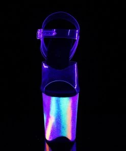 Pleaser Direct Flamingo 808GXY Galaxy Glitter Platforms Glitter Shoes