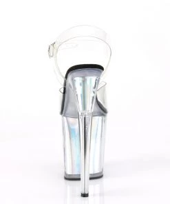 Pleaser Direct Flamingo 808HGI Silver Holographic Platforms