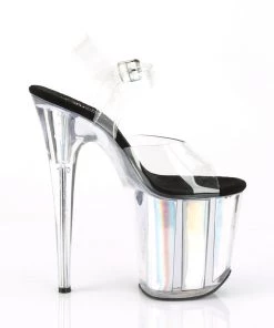 Pleaser Direct Flamingo 808HGI Silver Holographic Platforms