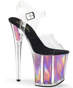 Pleaser Direct Flamingo 808HGI Pink Holographic Platforms Platform Shoes