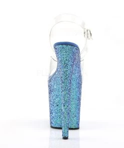 Pleaser Direct Flamingo 808LG Blue Glitter Platforms 8 Pleaser Direct Flamingo 808LG Blue Glitter Platforms