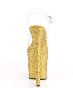 Pleaser Direct Flamingo 808LG Gold Glitter Platforms Glitter Shoes 8 Pleaser Direct Flamingo 808LG Gold Glitter Platforms Glitter Shoes