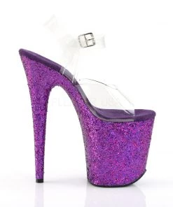 Pleaser Direct Flamingo 808LG Purple Glitter Platforms Glitter Shoes 9 Pleaser Direct Flamingo 808LG Purple Glitter Platforms Glitter Shoes