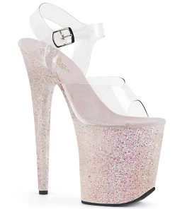 Pleaser Direct Flamingo 808LG Opal Glitter Platforms Glitter Shoes