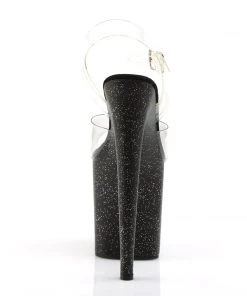 Pleaser Direct Larger Size Shoes Flamingo 808MG Black Glitter Platforms 8 Pleaser Direct Larger Size Shoes Flamingo 808MG Black Glitter Platforms
