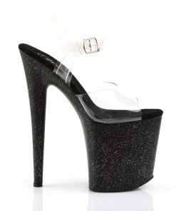 Pleaser Direct Larger Size Shoes Flamingo 808MG Black Glitter Platforms 9 Pleaser Direct Larger Size Shoes Flamingo 808MG Black Glitter Platforms
