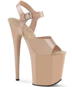 Pleaser Direct Flamingo 808N Nude TPU Vegan Platforms