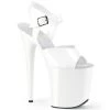 Pleaser Direct Flamingo 808N White TPU Vegan Platforms