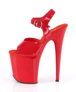 Pleaser Direct Flamingo 808N Red TPU Vegan Platforms