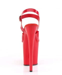 Pleaser Direct Flamingo 808N Red TPU Vegan Platforms