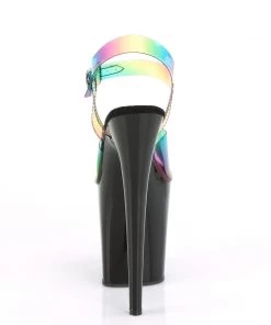 Pleaser Direct Flamingo 808RB Rainbow And Black Patent Platform Heels 8 Pleaser Direct Flamingo 808RB Rainbow And Black Patent Platform Heels