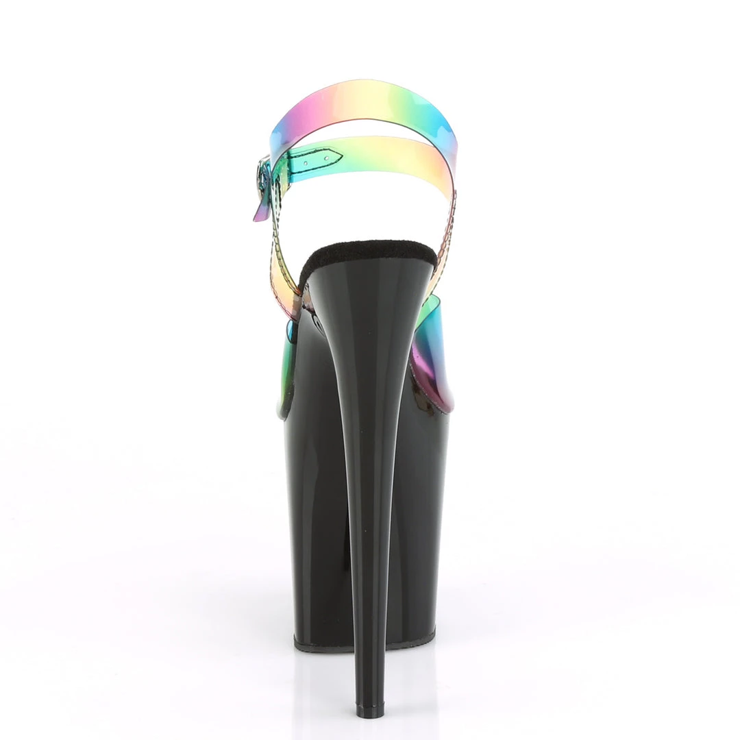 Pleaser Direct Flamingo 808RB Rainbow And Black Patent Platform Heels 4 Pleaser Direct Flamingo 808RB Rainbow And Black Patent Platform Heels