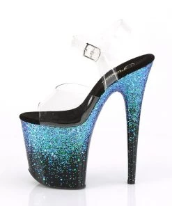 Pleaser Direct Flamingo 808SS Black & Blue Glitter Platforms 7 Pleaser Direct Flamingo 808SS Black & Blue Glitter Platforms