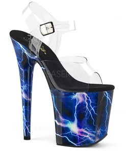 Pleaser Direct Platform Shoes Flamingo 808Storm Blue Platforms