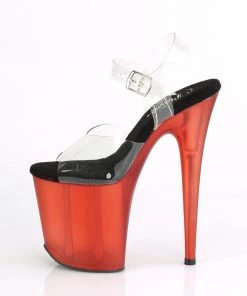 Pleaser Direct Flamingo 808T Black And Red Platforms