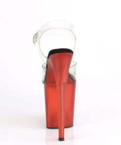 Pleaser Direct Flamingo 808T Black And Red Platforms