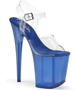 Pleaser Direct Platform Shoes Flamingo 808T Dark Blue Matte Platforms