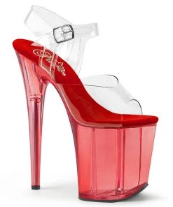 Pleaser Direct Flamingo 808T Red Matte Platforms Platform Shoes