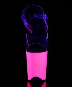 Pleaser Direct Flamingo 808UV Neon Pink Platforms