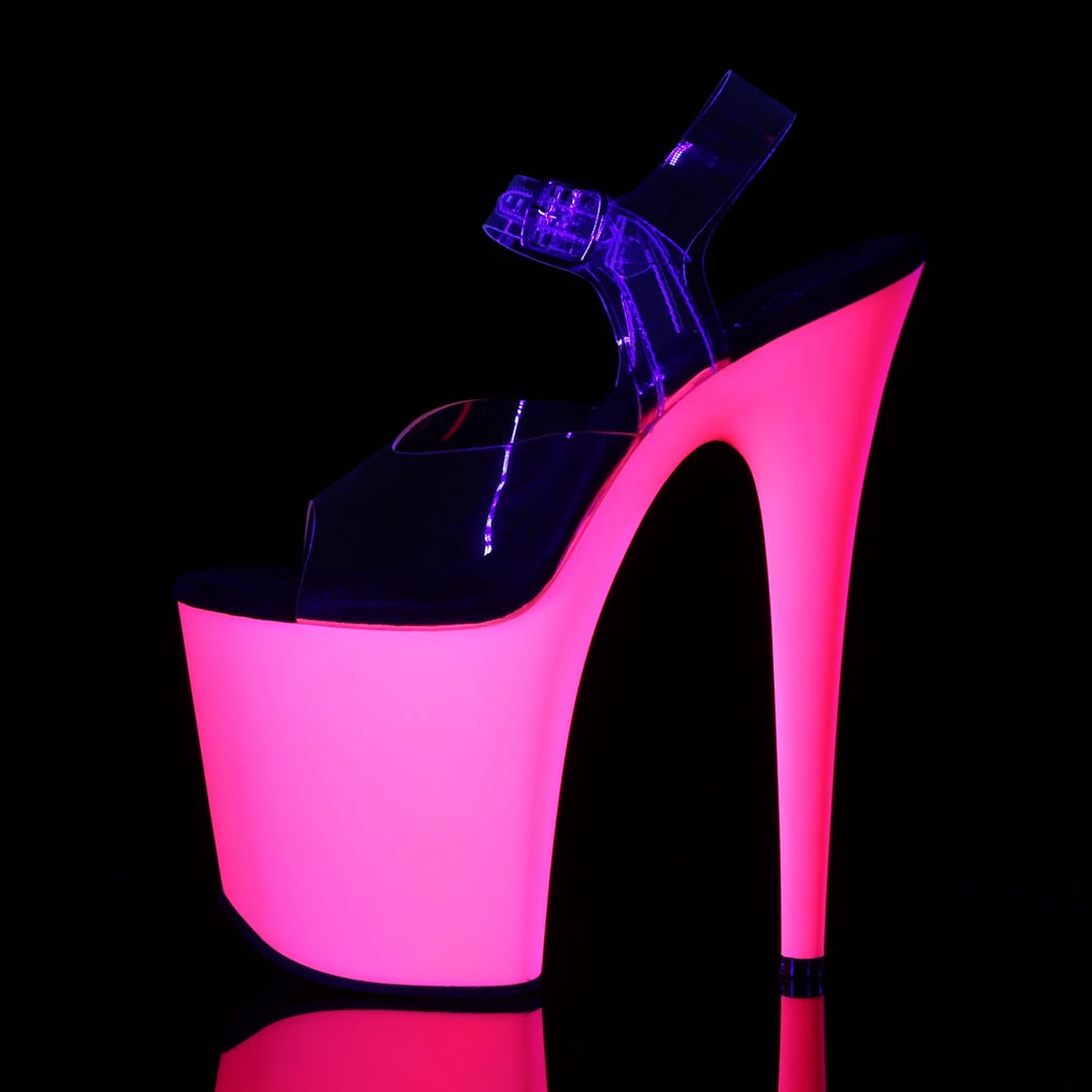 Pleaser Direct Flamingo 808UV Neon Pink Platforms 3 Pleaser Direct Flamingo 808UV Neon Pink Platforms