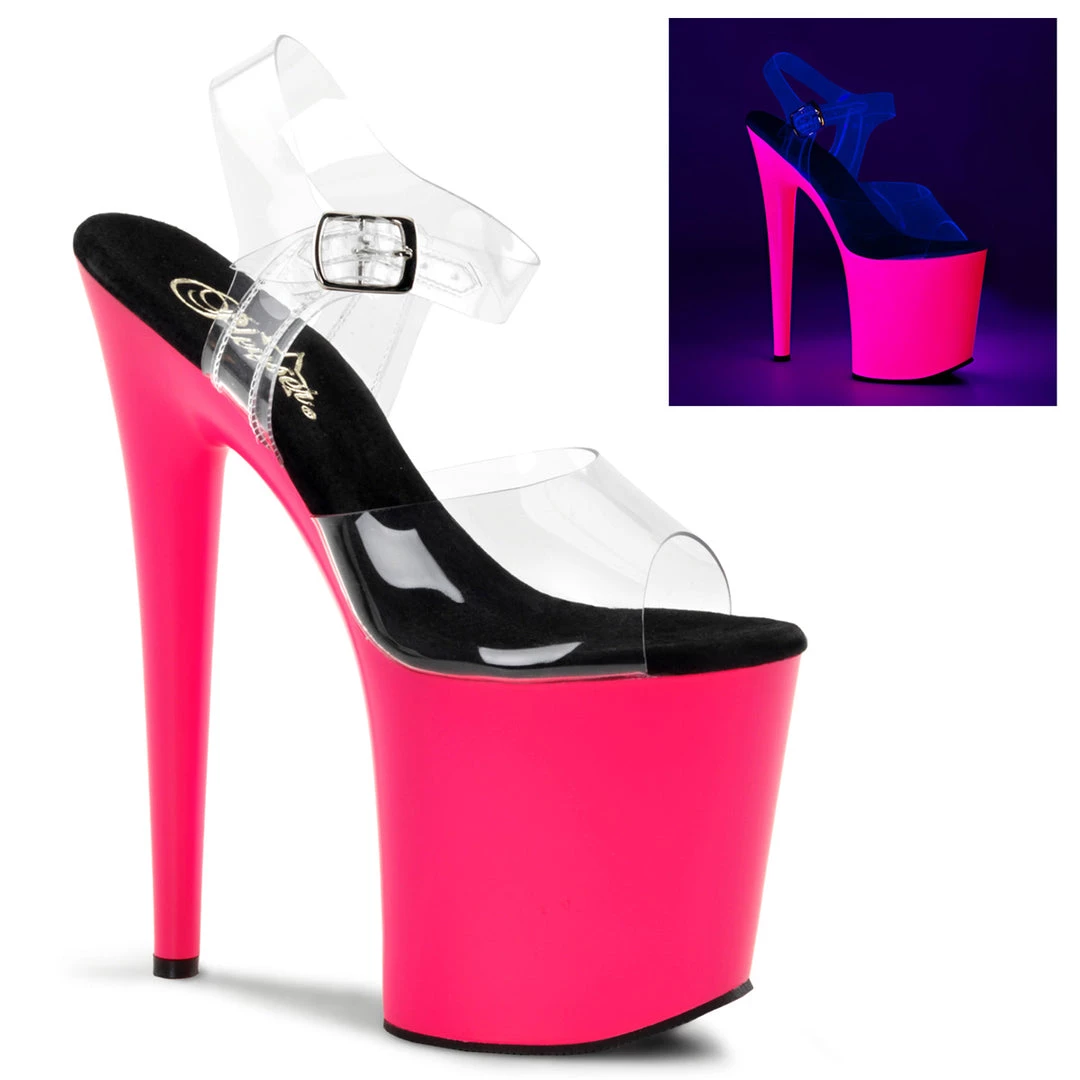 Pleaser Direct Flamingo 808UV Neon Pink Platforms 1 Pleaser Direct Flamingo 808UV Neon Pink Platforms