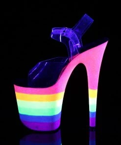 Pleaser Direct Flamingo 808UVRB Rainbow Glitter Platforms Glitter Shoes 7 Pleaser Direct Flamingo 808UVRB Rainbow Glitter Platforms Glitter Shoes