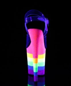 Pleaser Direct Flamingo 808UVRB Rainbow Glitter Platforms Glitter Shoes 8 Pleaser Direct Flamingo 808UVRB Rainbow Glitter Platforms Glitter Shoes
