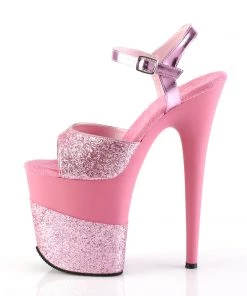 Pleaser Direct Larger Size Shoes Flamingo 809-2G Pink Glitter Platforms 7 Pleaser Direct Larger Size Shoes Flamingo 809-2G Pink Glitter Platforms