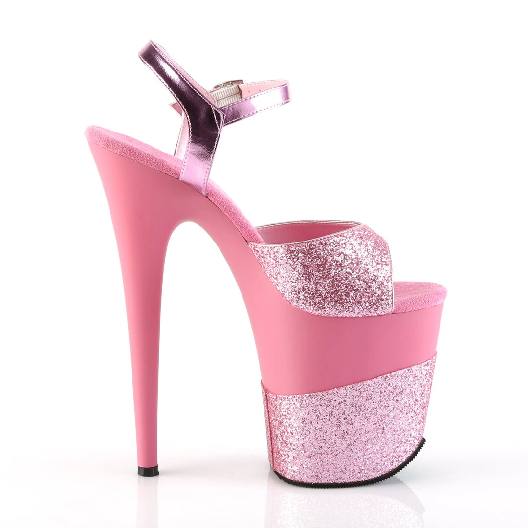 Pleaser Direct Larger Size Shoes Flamingo 809-2G Pink Glitter Platforms 5 Pleaser Direct Larger Size Shoes Flamingo 809-2G Pink Glitter Platforms