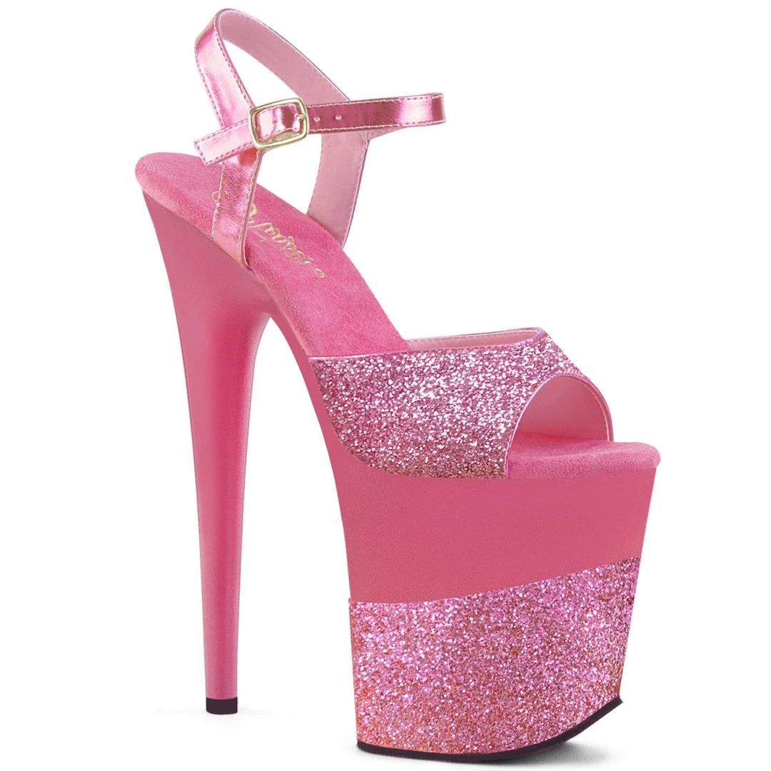 Pleaser Direct Larger Size Shoes Flamingo 809-2G Pink Glitter Platforms 1 Pleaser Direct Larger Size Shoes Flamingo 809-2G Pink Glitter Platforms
