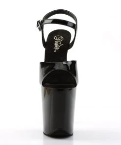 Pleaser Direct Flamingo 809 Black Patent Platform Heels Larger Size Shoes