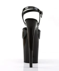 Pleaser Direct Flamingo 809 Black Patent Platform Heels Larger Size Shoes