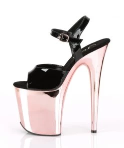 Pleaser Direct Flamingo 809 Black Patent & Rose Gold Chrome Platforms 7 Pleaser Direct Flamingo 809 Black Patent & Rose Gold Chrome Platforms