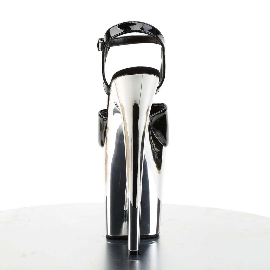 Pleaser Direct Flamingo 809 Black Patent & Silver Chrome Platforms 4 Pleaser Direct Flamingo 809 Black Patent & Silver Chrome Platforms