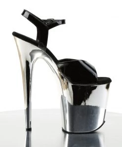 Pleaser Direct Flamingo 809 Black Patent & Silver Chrome Platforms 9 Pleaser Direct Flamingo 809 Black Patent & Silver Chrome Platforms