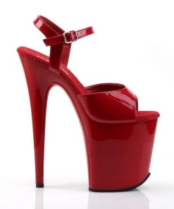 Pleaser Direct Flamingo 809 Red Patent Platform Heels Larger Size Shoes