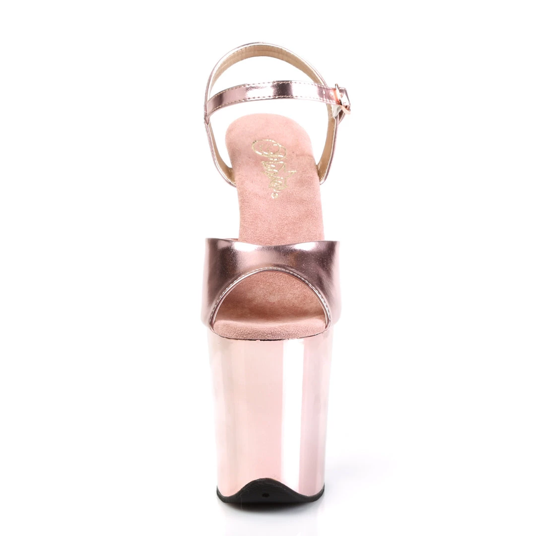 Pleaser Direct Flamingo 809 Rose Gold Chrome Platform Heels Larger Size Shoes 2 Pleaser Direct Flamingo 809 Rose Gold Chrome Platform Heels Larger Size Shoes