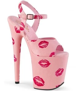 Pleaser Direct Flamingo 809KISSES Pink Kiss Platforms