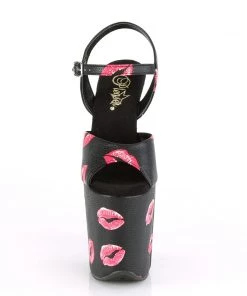 Pleaser Direct Platform Shoes Flamingo 809KISSES Black Kiss Platforms