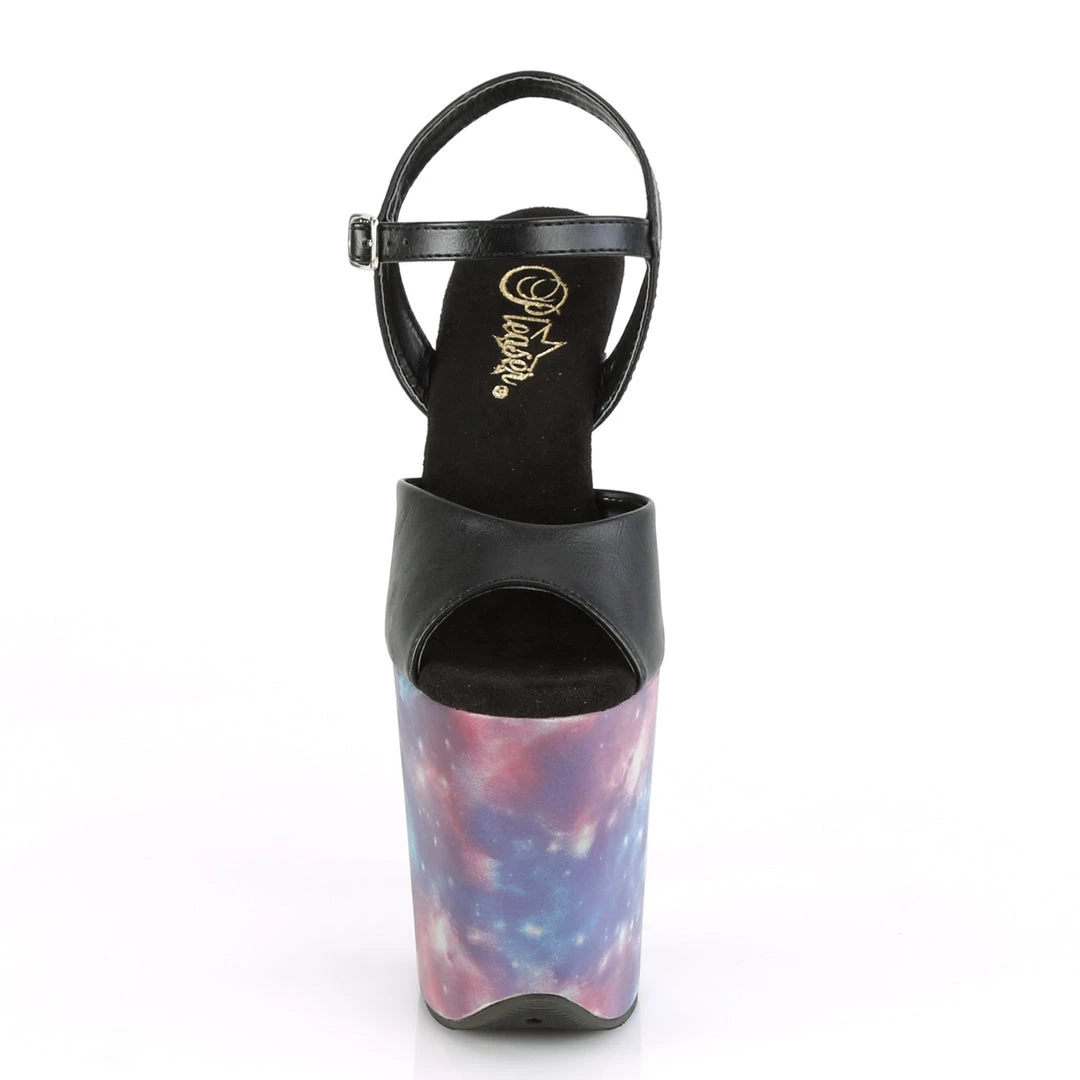 Pleaser Direct Platform Shoes Flamingo 809REFL Black & Galaxy Platforms 2 Pleaser Direct Platform Shoes Flamingo 809REFL Black & Galaxy Platforms