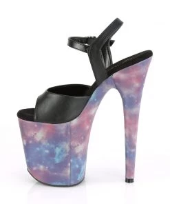 Pleaser Direct Platform Shoes Flamingo 809REFL Black & Galaxy Platforms 7 Pleaser Direct Platform Shoes Flamingo 809REFL Black & Galaxy Platforms