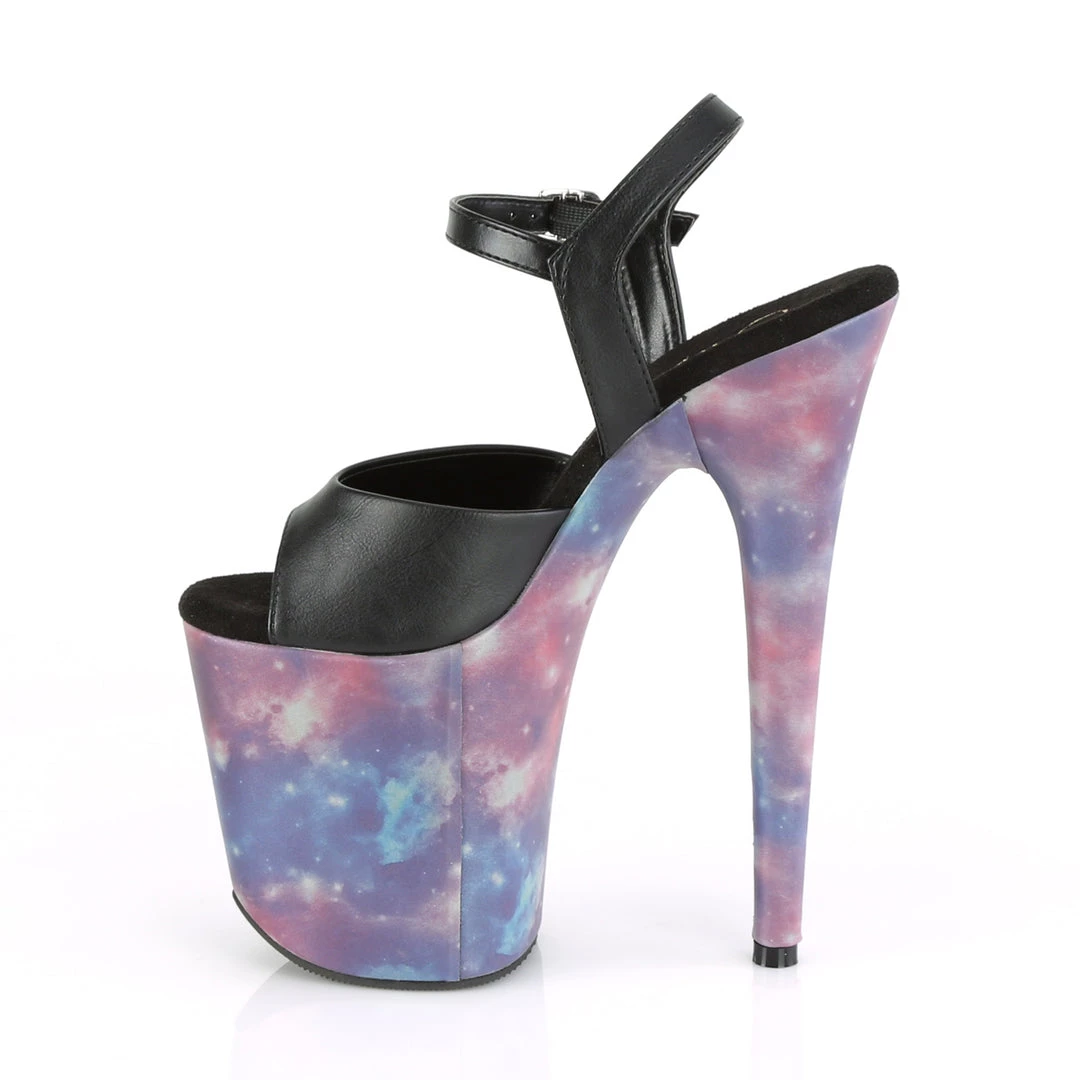 Pleaser Direct Platform Shoes Flamingo 809REFL Black & Galaxy Platforms 3 Pleaser Direct Platform Shoes Flamingo 809REFL Black & Galaxy Platforms