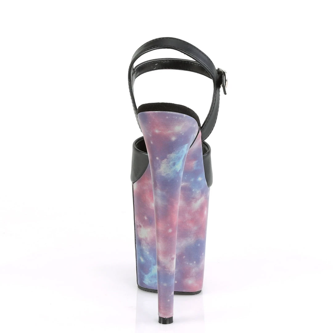 Pleaser Direct Platform Shoes Flamingo 809REFL Black & Galaxy Platforms 4 Pleaser Direct Platform Shoes Flamingo 809REFL Black & Galaxy Platforms