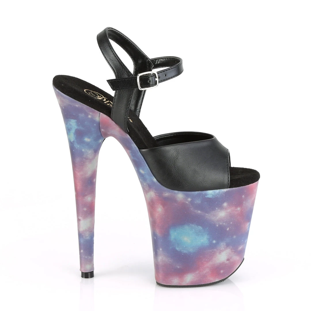 Pleaser Direct Platform Shoes Flamingo 809REFL Black & Galaxy Platforms 5 Pleaser Direct Platform Shoes Flamingo 809REFL Black & Galaxy Platforms