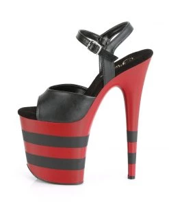 Pleaser Direct Flamingo 809SR Black & Red Striped Platforms